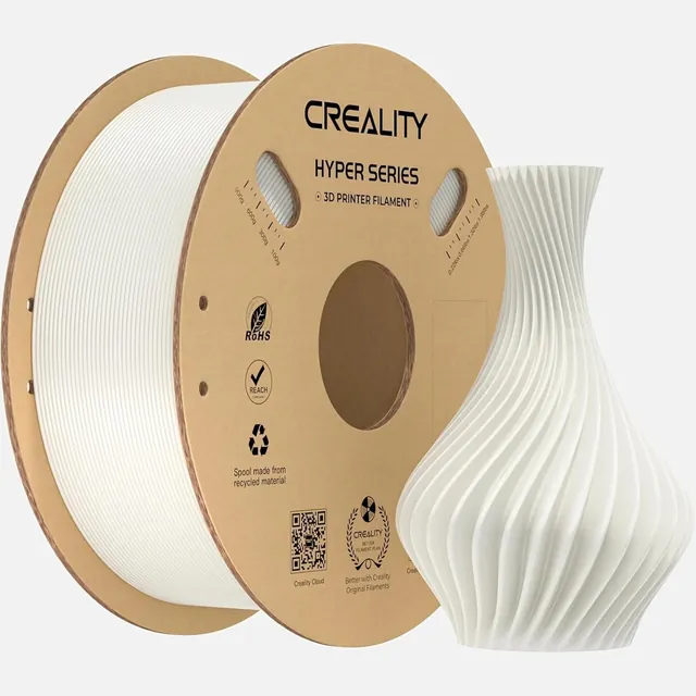Spool of white Creality Hyper Series PLA